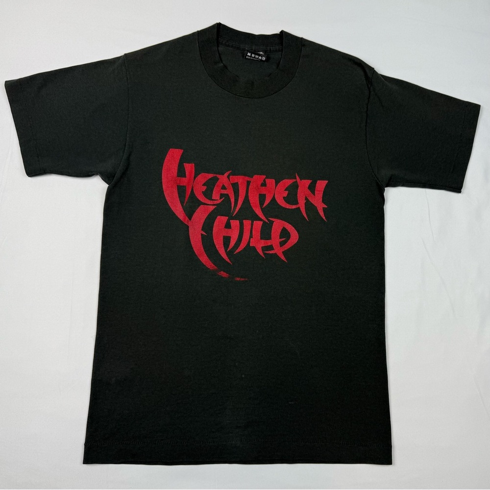 Vtg Heathen Child Band T-Shirt Sz Small 90s Metal Single Stitch Double Sided B3